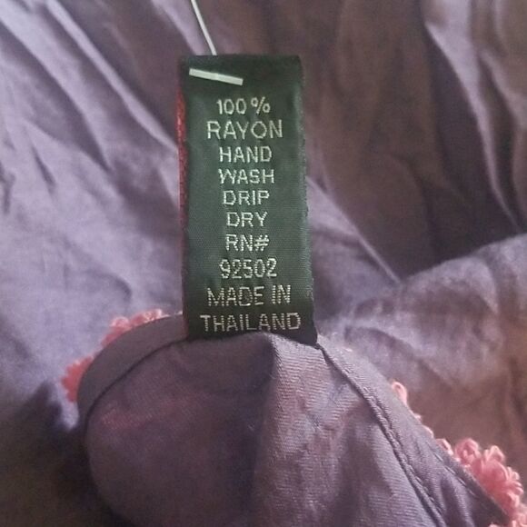 Sacred Threads Dress Women's Size Medium Purple Boho Short Sleeve Floral New - Picture 7 of 9